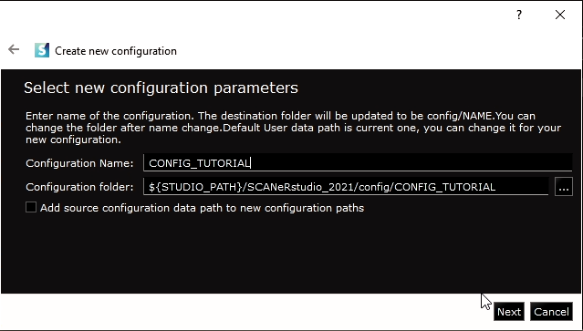 Configuration Creation Wizard 2