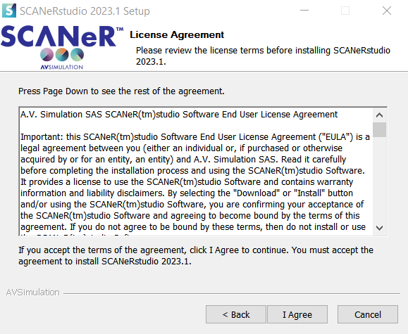 Installer: License agreement